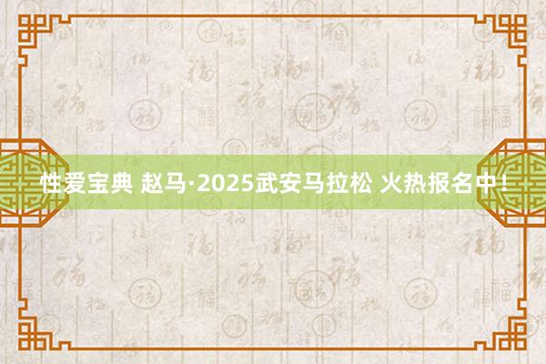 性爱宝典 赵马·2025武安马拉松 火热报名中！