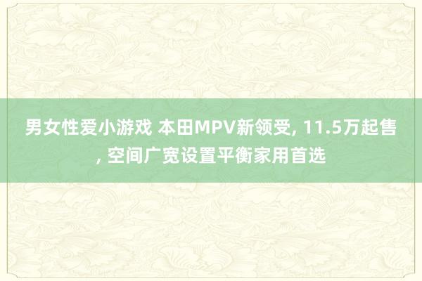 男女性爱小游戏 本田MPV新领受, 11.5万起售, 空间广宽设置平衡家用首选