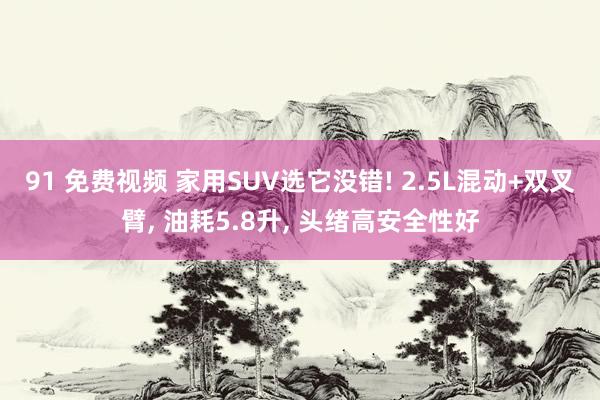 91 免费视频 家用SUV选它没错! 2.5L混动+双叉臂, 油耗5.8升, 头绪高安全性好
