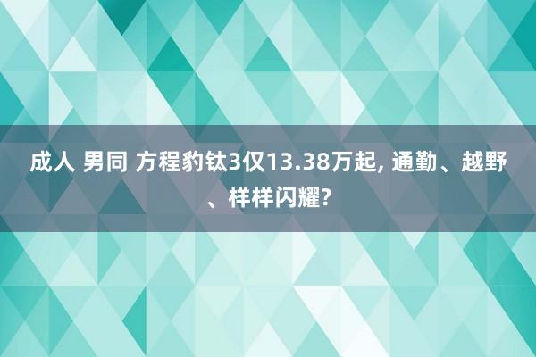 成人 男同 方程豹钛3仅13.38万起, 通勤、越野、样样闪耀?