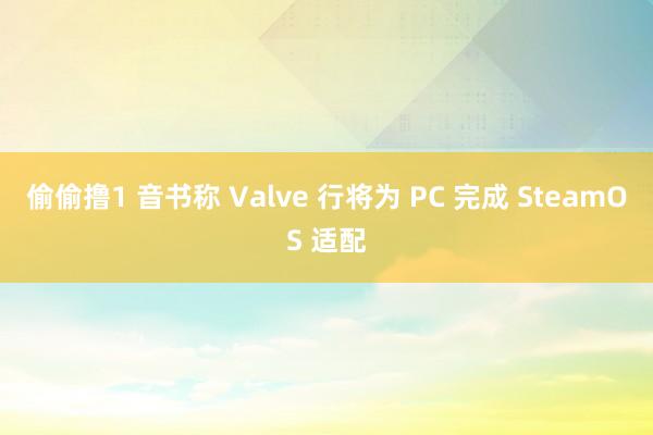 偷偷撸1 音书称 Valve 行将为 PC 完成 SteamOS 适配